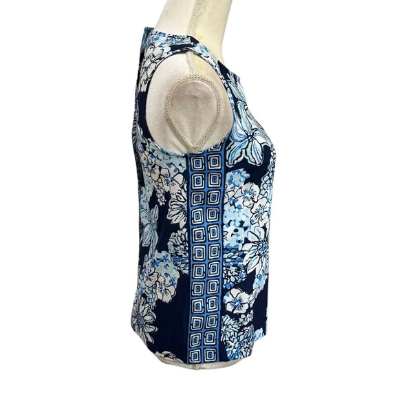 Lilly Pulitzer XXS IONA SLEEVELESS TOP Low Tide Navy Bouquet Tank NWT Floral $98 - Picture 9 of 16